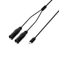 USB-C Y-cable | 2 x XLR male x USB-C | 3 m